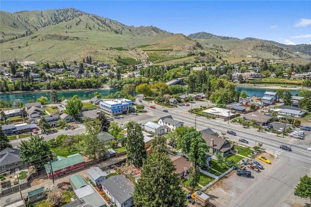 314 E Okanogan Ave, Chelan, WA 98816 - aerial view of property's location with a water and mountain view and nearby suburban area