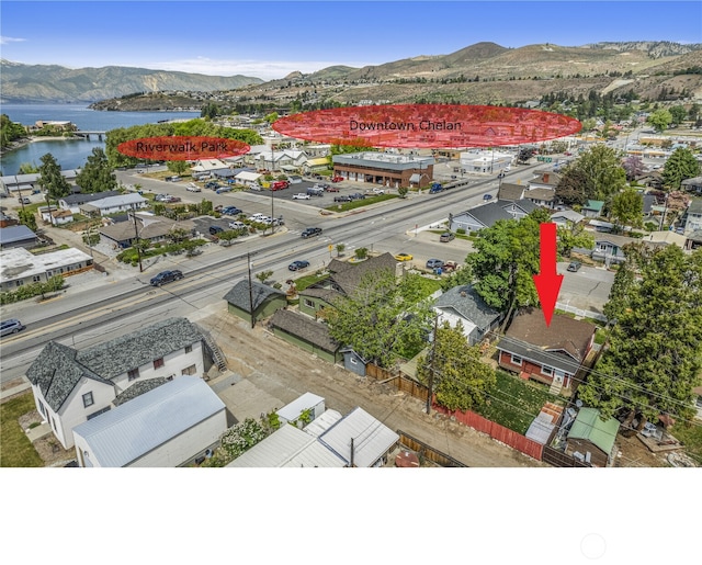 314 E Okanogan Ave, Chelan, WA 98816 - bird's eye view of a water and mountain view