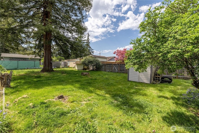 8803 Terrace Rd SW, Tacoma, WA 98498 - view of yard with a storage unit and an outbuilding