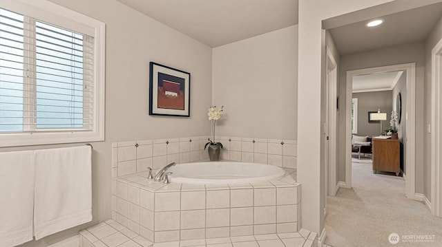 25413 NE 3rd Pl, Sammamish, WA 98074 - bathroom featuring a bath, baseboards, and recessed lighting