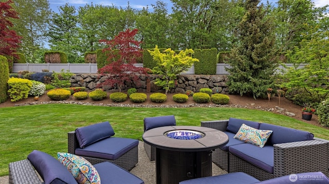 25413 NE 3rd Pl, Sammamish, WA 98074 - view of patio / terrace featuring an outdoor living space with a fire pit