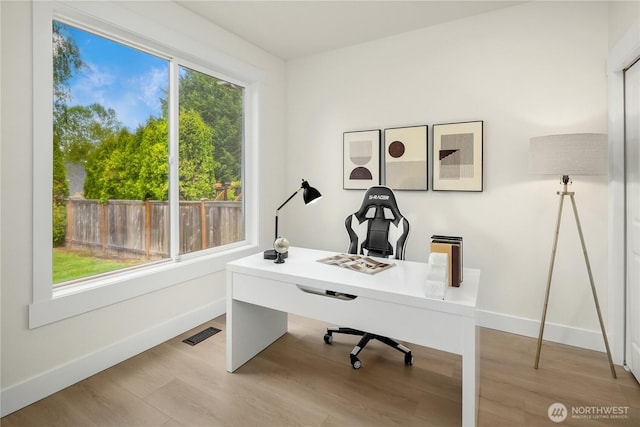 24858 NE 1st Pl, Sammamish, WA 98074 - home office with baseboards and light wood-style floors