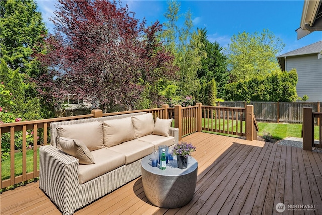 24858 NE 1st Pl, Sammamish, WA 98074 - wooden terrace featuring an outdoor living space