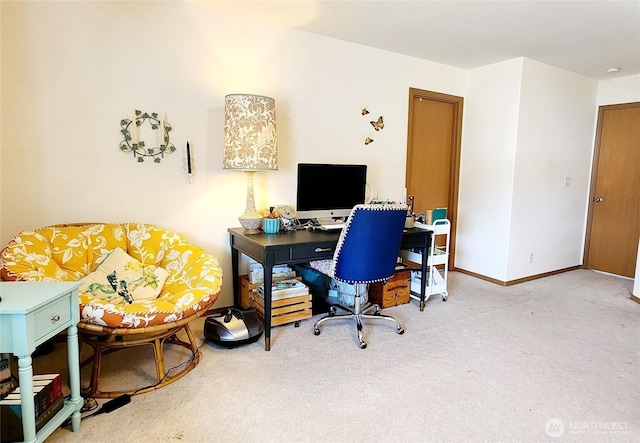 home office with carpet