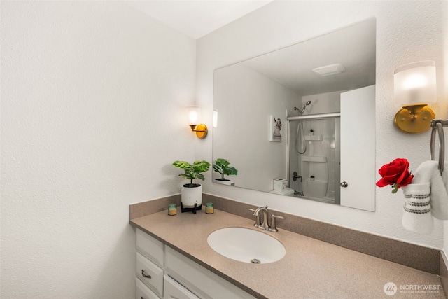 3131 110th St SE, Everett, WA 98208 - full bathroom with a shower with shower door and vanity
