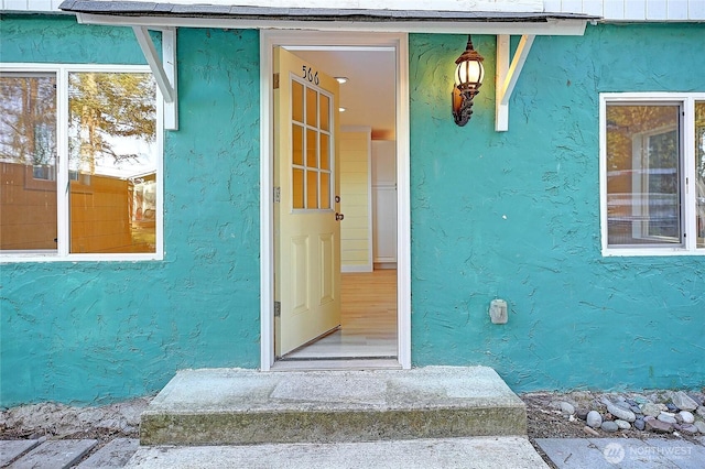 566 Sundin Dr, Camano Island, WA 98282 - entrance to property with stucco siding