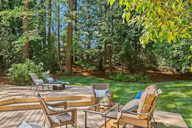 12802 NE 26th Pl, Bellevue, WA 98005 - deck with a yard