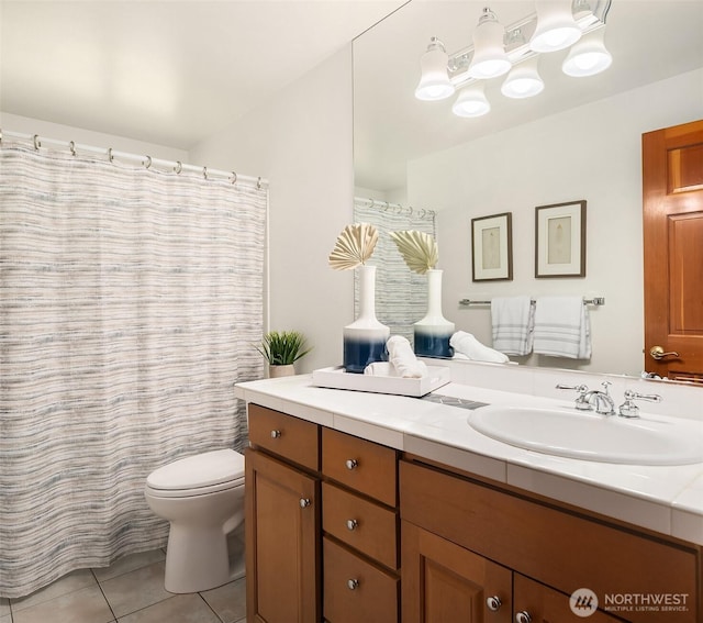 12802 NE 26th Pl, Bellevue, WA 98005 - bathroom with tile patterned flooring, vanity, and toilet