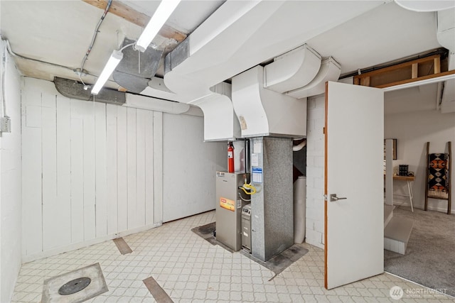 finished basement with carpet flooring