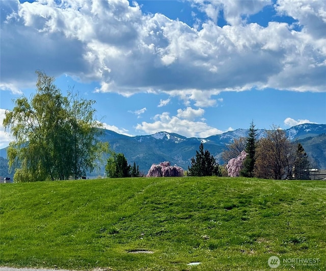 property view of mountains featuring a rural view