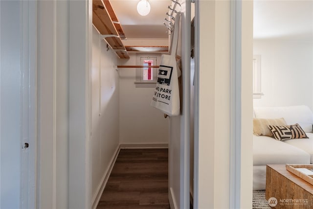2035 Fairview Ave E Unit D, Seattle, WA 98102 - hall with baseboards and wood finished floors