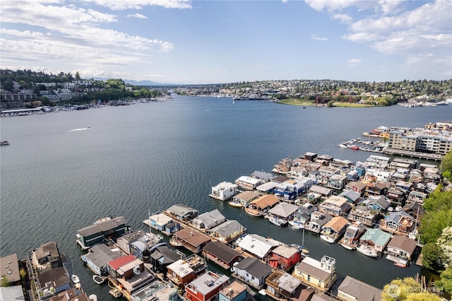 2035 Fairview Ave E Unit D, Seattle, WA 98102 - birds eye view of property with a water view and a residential view