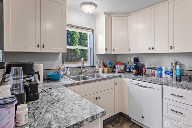 622 S Fair Ave, Yakima, WA 98901 - kitchen featuring white dishwasher, light countertops, white cabinets, and a sink