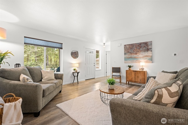 401 E Sunset Ridge Rd, Union, WA 98592 - living room with wood finished floors and baseboards
