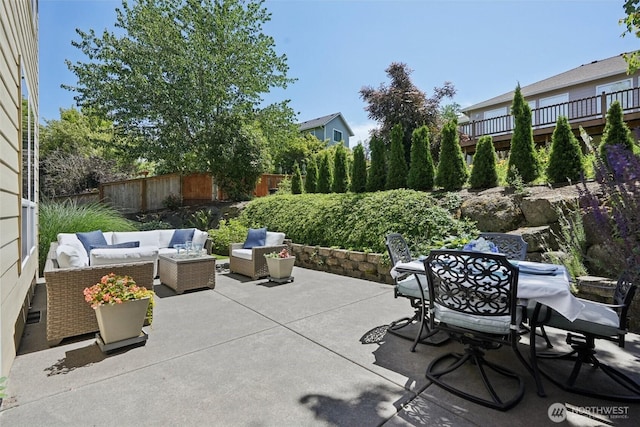 1610 NW 34th Ave, Camas, WA 98607 - view of patio featuring an outdoor living space and outdoor dining area