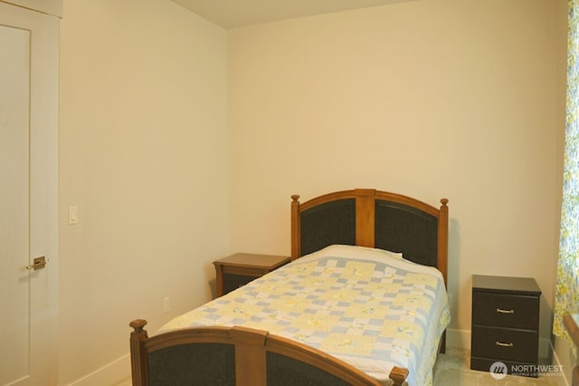 bedroom with baseboards