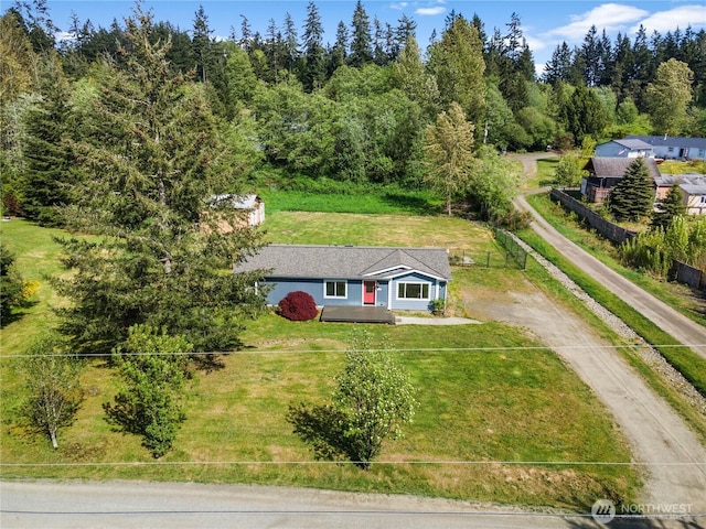 view from above of property