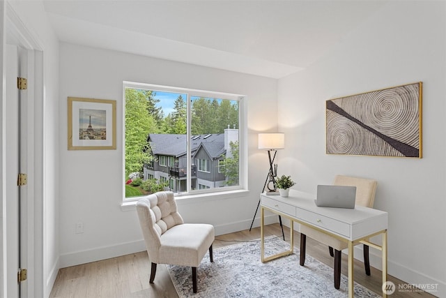 3758 257th Ave SE Unit 4-4, Issaquah, WA 98029 - office area with baseboards and wood finished floors