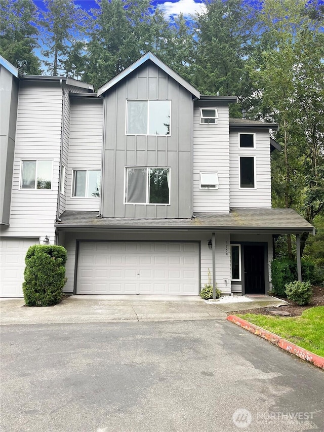 3758 257th Ave SE Unit 4-4, Issaquah, WA 98029 - townhome / multi-family property with a garage, board and batten siding, and asphalt driveway