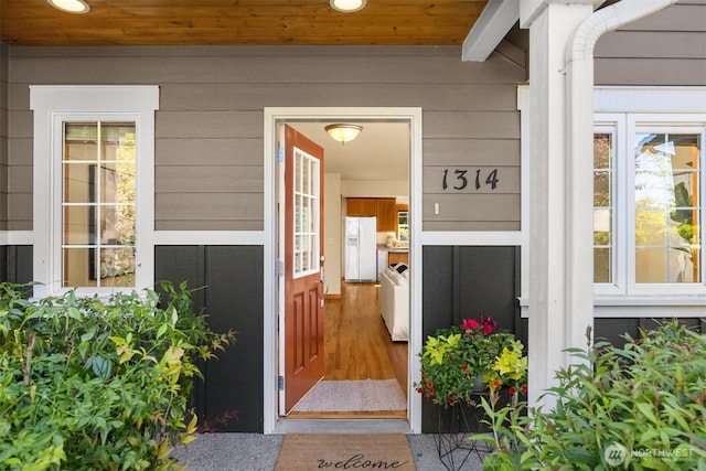 view of doorway to property