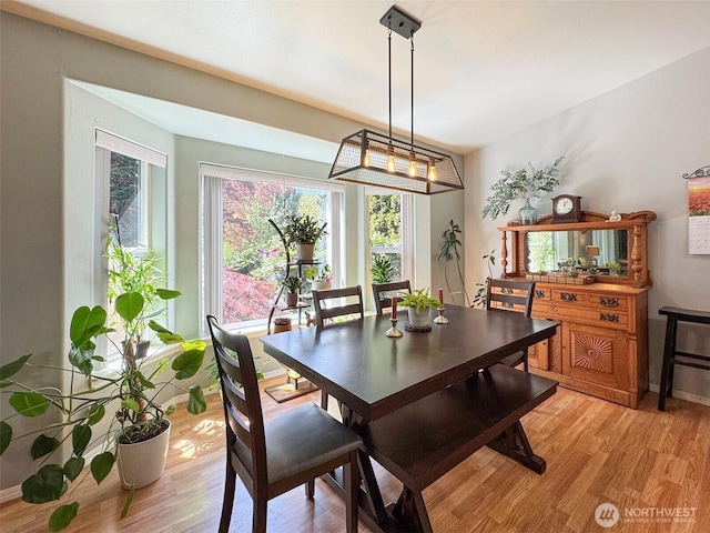 401 Dungeness Mdws, Sequim, WA 98382 - dining area featuring light wood-style floors and baseboards