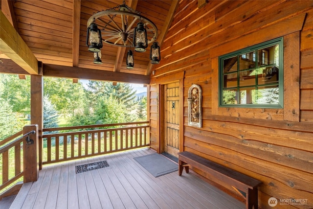 view of wooden terrace
