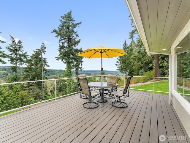 21608 186th Ave E, Orting, WA 98360 - wooden terrace featuring outdoor dining space