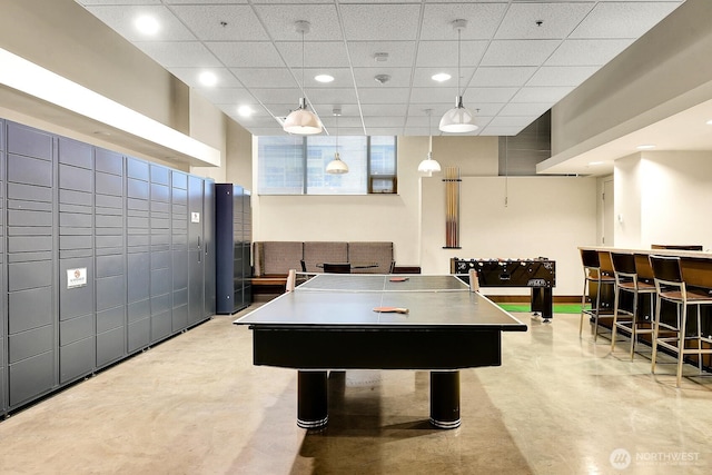2121 Terry Ave Unit N1203, Seattle, WA 98121 - recreation room featuring finished concrete floors, recessed lighting, and baseboards