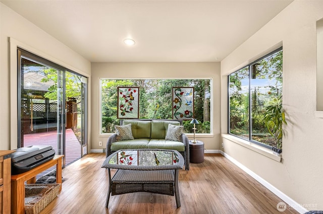 832 Elm Ave, Blaine, WA 98230 - sunroom / solarium with healthy amount of natural light, baseboards, and wood finished floors
