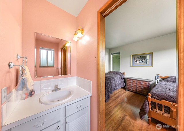 832 Elm Ave, Blaine, WA 98230 - ensuite bathroom with vanity and wood finished floors