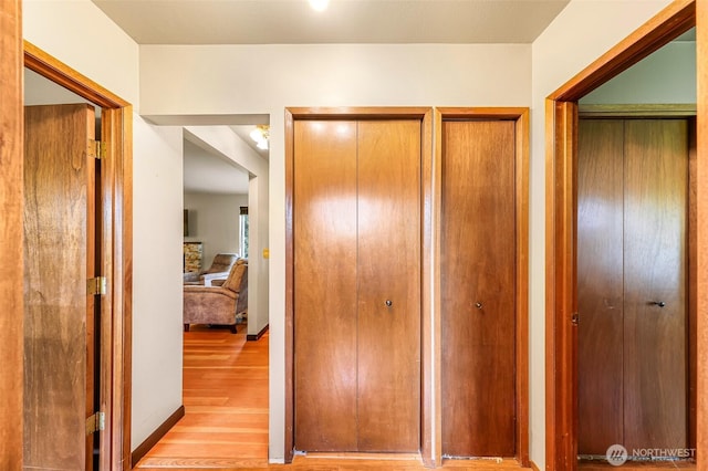 832 Elm Ave, Blaine, WA 98230 - corridor featuring light wood finished floors