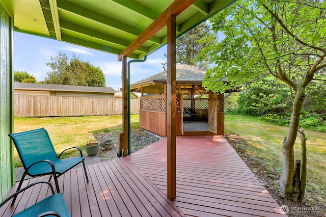 832 Elm Ave, Blaine, WA 98230 - wooden terrace featuring a gazebo
