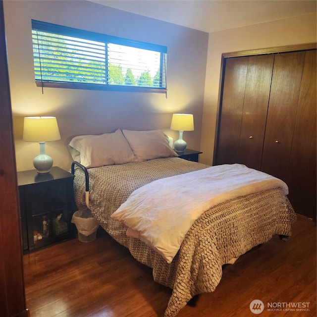 832 Elm Ave, Blaine, WA 98230 - bedroom with wood finished floors and a closet