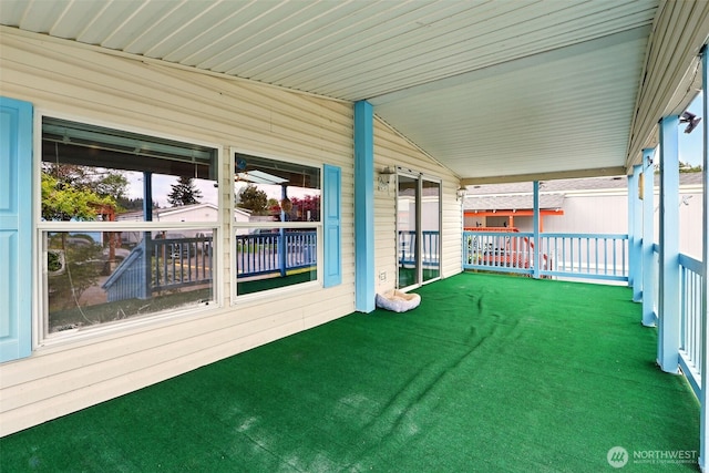 view of patio with a porch