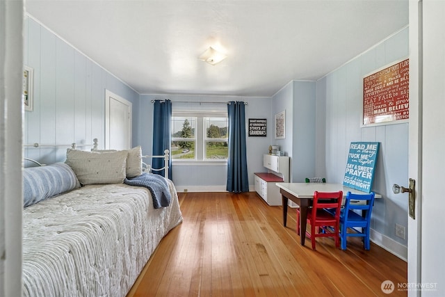 28009 SE 456th St, Enumclaw, WA 98022 - bedroom with hardwood / wood-style flooring, baseboards, and crown molding