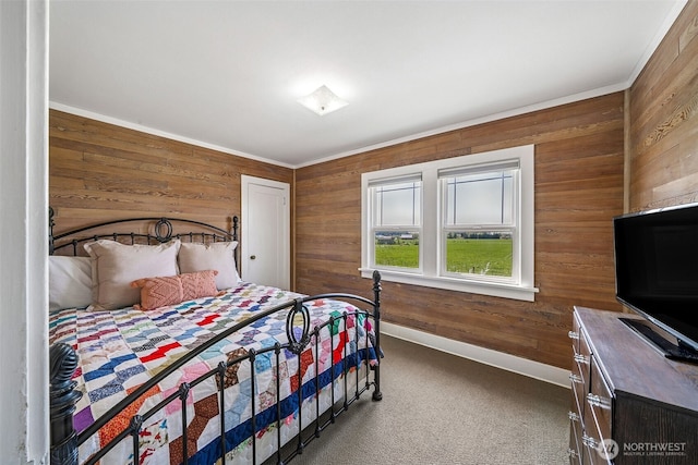 28009 SE 456th St, Enumclaw, WA 98022 - carpeted bedroom with wood walls and baseboards