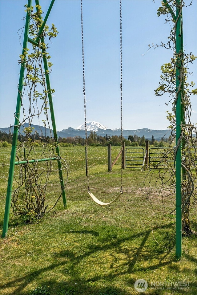 28009 SE 456th St, Enumclaw, WA 98022 - view of grassy yard with a mountain view and a view of rural / pastoral area