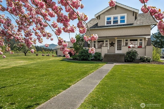 28009 SE 456th St, Enumclaw, WA 98022 - view of front of home with covered porch and a front lawn