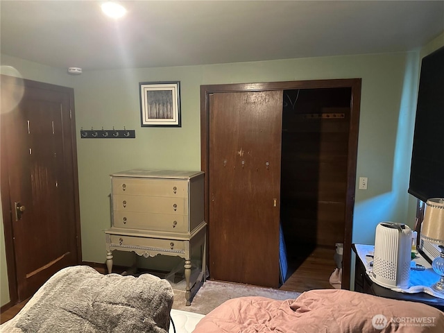 bedroom with a closet