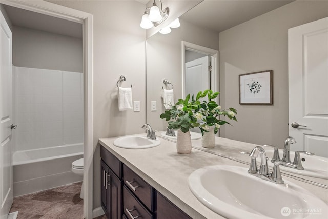 10421 12th St E, Edgewood, WA 98372 - bathroom featuring double vanity and bathing tub / shower combination