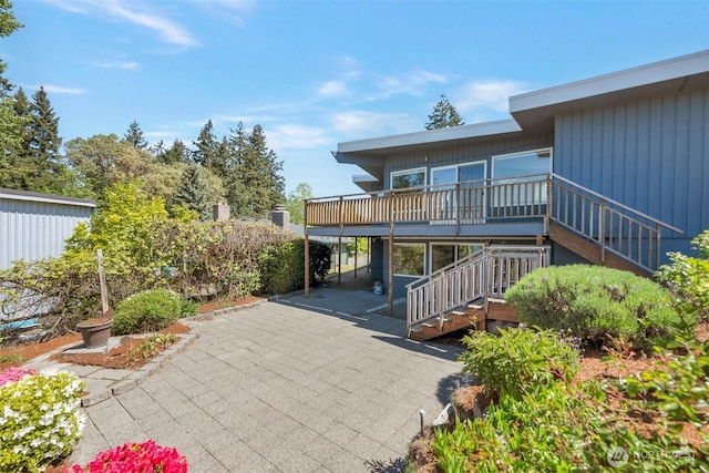18215 3rd Pl SW, Normandy Park, WA 98166 - view of patio / terrace featuring stairs and a deck