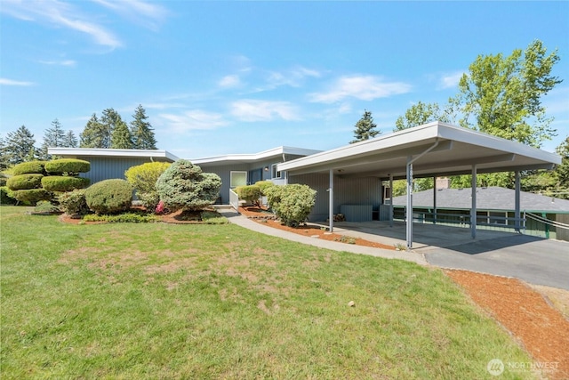 18215 3rd Pl SW, Normandy Park, WA 98166 - view of front of property featuring a front yard, asphalt driveway, and an attached carport