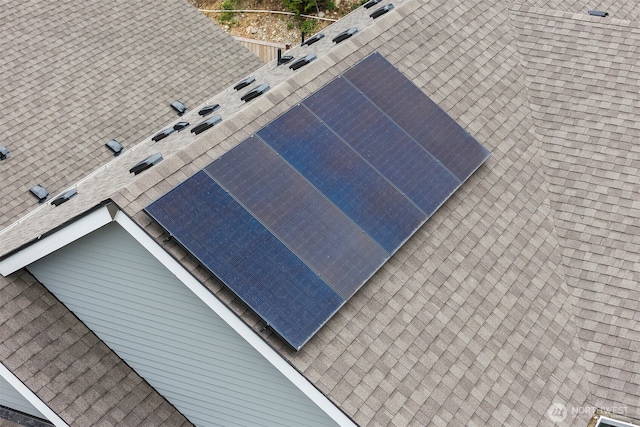 exterior view of a shingled roof