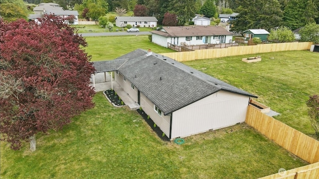 aerial view of property and surrounding area