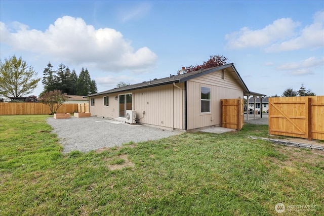 back of house featuring a cooling unit and a patio area