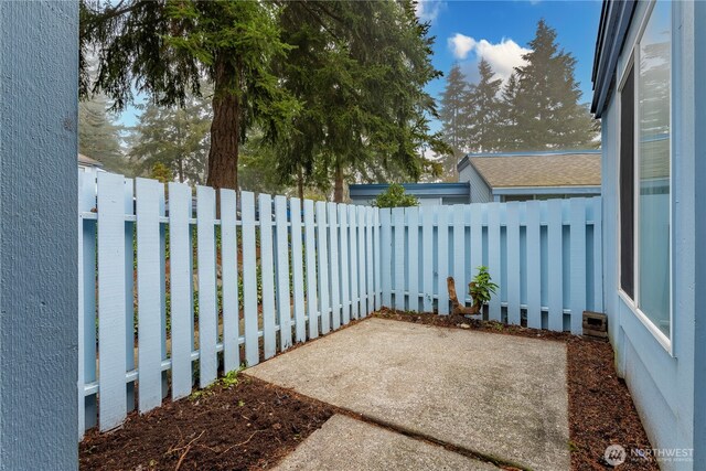 view of patio / terrace featuring a fenced backyard