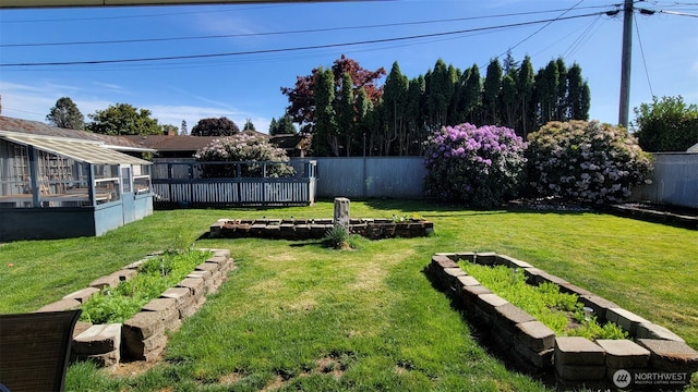 3129 Hudson St, Longview, WA 98632 - view of yard with an exterior structure, an outbuilding, and a garden