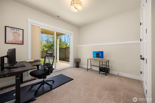 8650 NE Reserve Way, Bainbridge Island, WA 98110 - office area featuring carpet flooring and baseboards