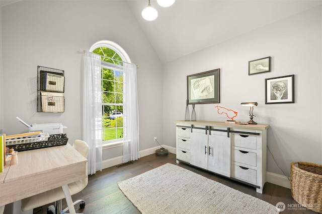 624 E Maberry Dr, Lynden, WA 98264 - entryway featuring plenty of natural light, baseboards, dark wood-style floors, and high vaulted ceiling