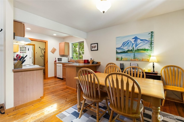 12026 Shuksan Rim Dr, Deming, WA 98244 - dining area featuring light wood-type flooring and recessed lighting